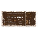 VIP Vintage Ticket Wedding Invitation
