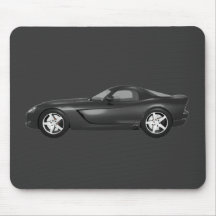 Viper Hard-Top Muscle Car: Black Finish Mousepads