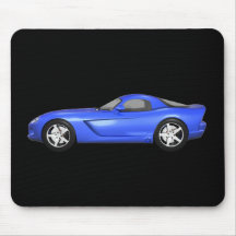 Viper Hard-Top Muscle Car: Blue Finish Mousepad