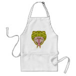 Viper snake baring its fangs facing front aprons