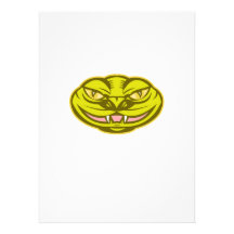 Viper Snake Serpent Head Personalised Announcement