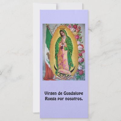 Virgen de Guadalupe Spanish Prayer Card Rack Card Template by Casita