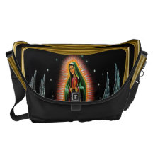 Virgen de Guadalupe (with angels) Messenger Bags