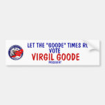 Virgil Good for President Bumper Stickers