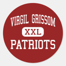 Virgil Grissom - Patriots - Junior - Tinley Park Round Sticker