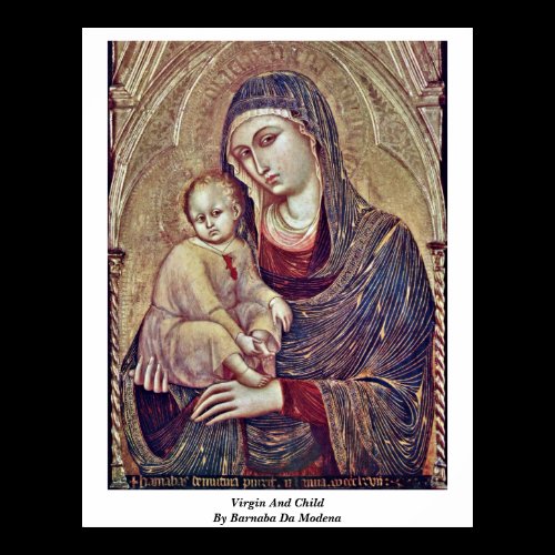 Virgin And Child By Barnaba Da Modena Posters