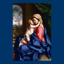 Virgin and Child Embracing by Sassoferrato posters