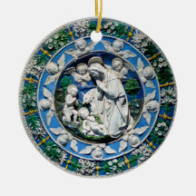 VIRGIN AND CHILD WITH ANGELS , PHOTO TEMPLATE ORNAMENTS