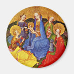 Virgin And Child With Saints By Kölner Maler Um 14 Fridge Magnets