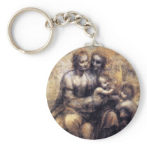 Virgin and Child with St. Anne sketch Key Chain
