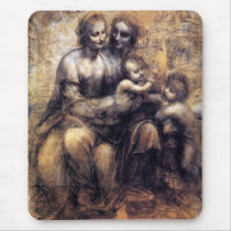 Virgin and Child with St. Anne sketch Mousepad