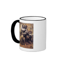 Virgin and Child with St. Anne sketch Coffee Mugs