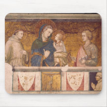 Virgin and Child with St. Francis and St. John Mousepads