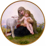 Virgin and lamb Christmas Ornament