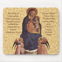 Virgin & Child, Ave Maria Mouse Pad mousepads by CatholicTraditions Virgin & Child, Ave Maria Mouse Pad mousepads