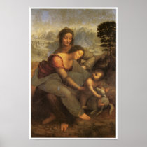 Virgin & Child with St. Anne and a Lamb, 1508 Posters