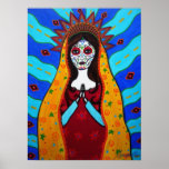 VIRGIN GUADALUPE DIA DE LOS MUERTOS posters