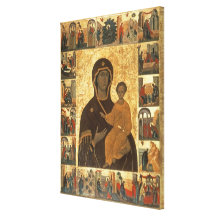 Virgin Hodegetria Icon of Smolensk, c.1450 (temper Gallery Wrap Canvas