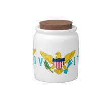 Virgin Islands Flag Candy Jar