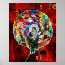Virgin Maria and boy Jesus Poster