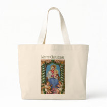 Virgin Mary and Baby Jesus Canvas Bags
