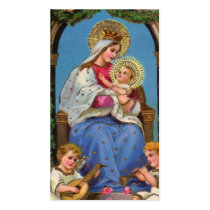 Virgin Mary and Baby Jesus Business Card Templates