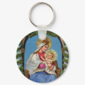Virgin Mary and Baby Jesus Religious Keychain