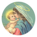 Virgin Mary and Baby Jesus Stickers by angela65 Virgin Mary and Baby Jesus Stickers