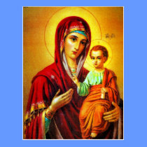 Virgin Mary and Jesus postcards