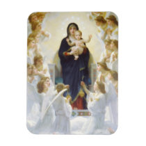 Virgin Mary and Jesus with angels Rectangular Magnets