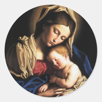 Virgin Mary Assumption Stickers