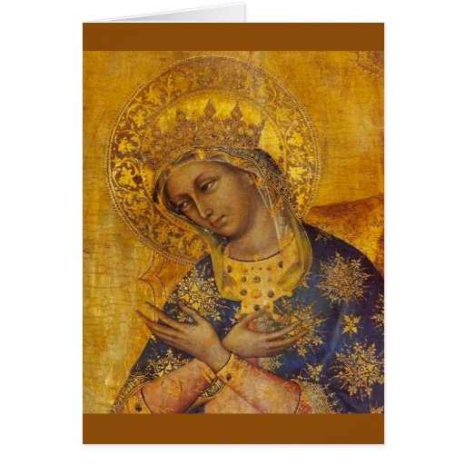 Virgin Mary Blank Card Zazzle