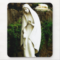 Virgin Mary Garden Statue mousepads