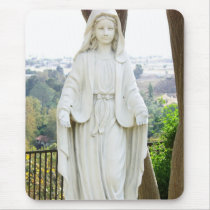 Virgin Mary Garden Statue mousepads