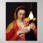 VIRGIN MARY JESUS LINUX TUX POSTERS