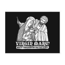 Virgin Mary? What if your Daughter Told That Story postcards