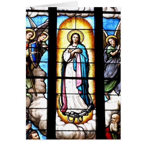 Virgin Mary Window Card 