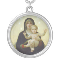 Virgin Mary with Baby Jesus Necklace
