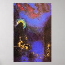 Virgin Mary with Corona Symbolist Painting - Redon Poster