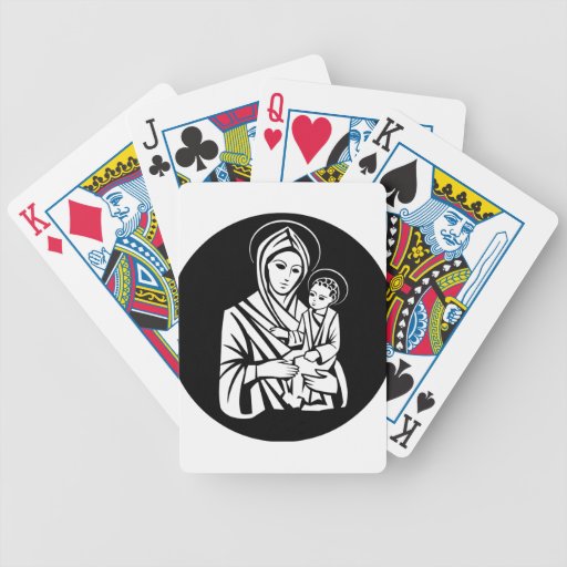 Virgin Mary With Jesus Deck Of Cards