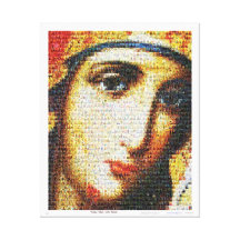 Virgin Mary with Saints Stretched Canvas Print