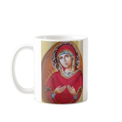 Virgin Mary with Seven Arrows Coffee Mugs by wwwsikhote