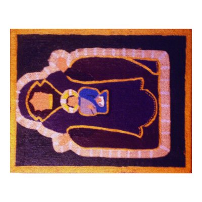 Virgin Mother Folk Art Icon Poster by Sarahvcox
