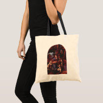 Virgin of the Rocks by Leonardo da Vinci Canvas Bag
