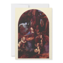 Virgin of the Rocks by Leonardo da Vinci Personalized Announcement