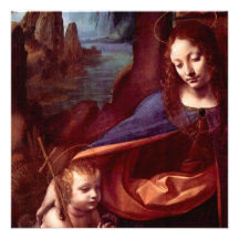 Virgin of the Rocks by Leonardo da Vinci Invitations