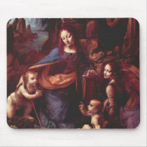 Virgin of the Rocks by Leonardo da Vinci Mousepad