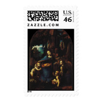 Virgin of the Rocks by Leonardo Da Vinci postage