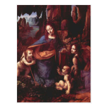 Virgin of the Rocks by Leonardo da Vinci Postcard