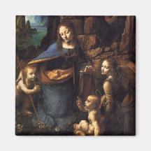 Virgin of the Rocks Refrigerator Magnet